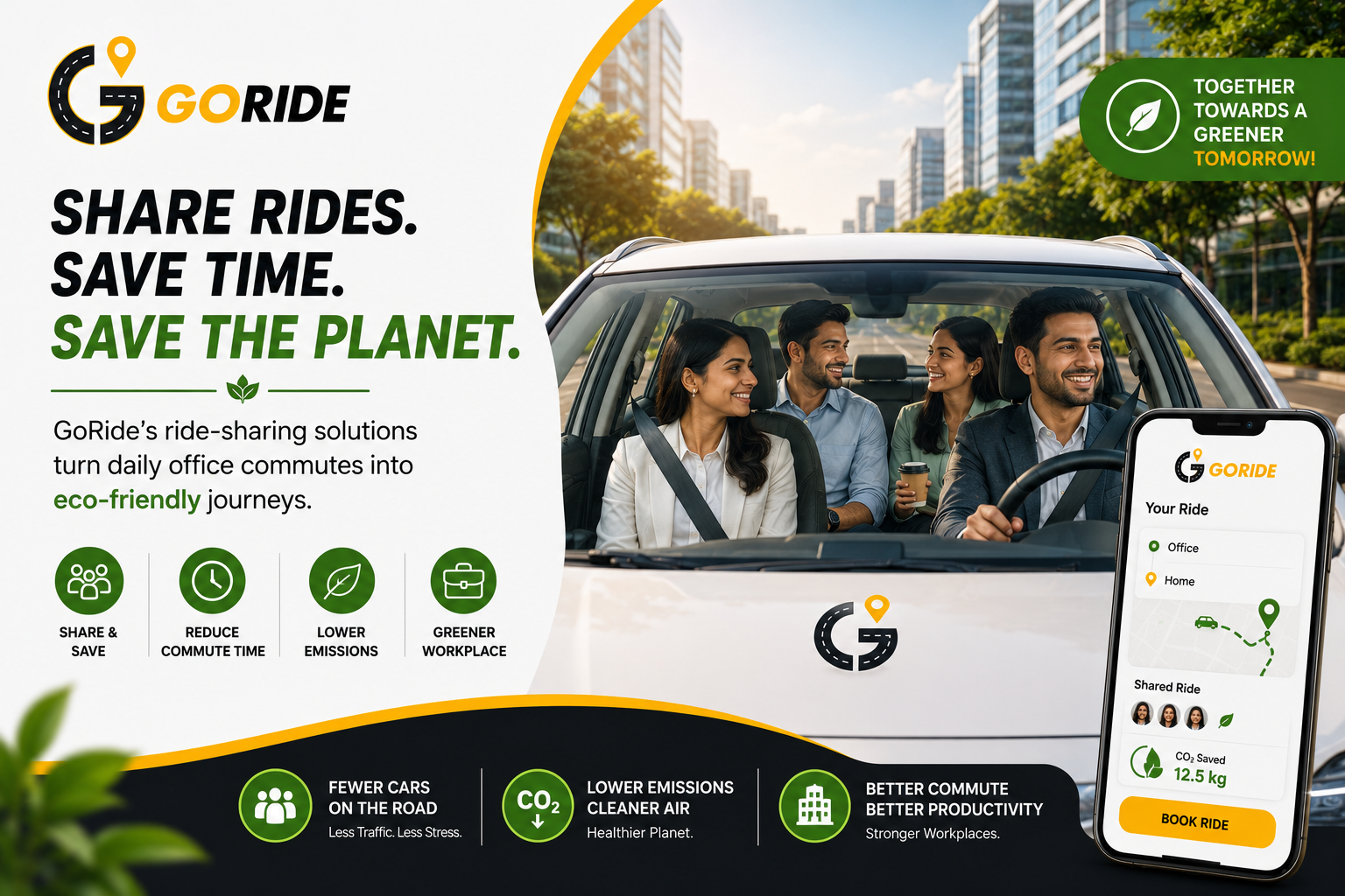 Eco-Friendly Office Commutes: How GoRide’s Ride-Sharing Innovations Are Paving the Way for a Greener Workplace