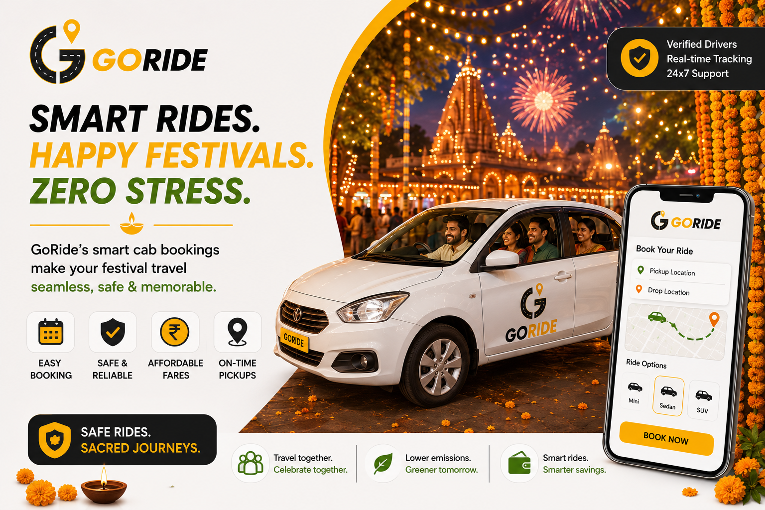 Navigating Festival Travel: How GoRide’s Smart Cab Bookings Keep Your Celebrations Stress-Free